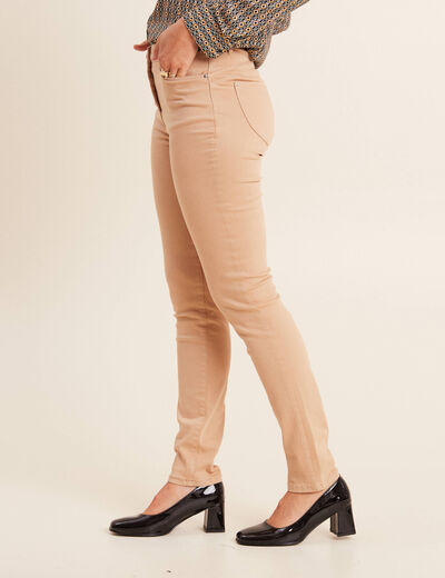 Jean magique ajusté taille standard sable femme