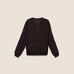 Gilet r&eacute;versible manches longues marron fonc&eacute; femme