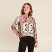 Chemise manches longues multicolore femme