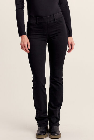 Pantalon tregging bootcut noir femme