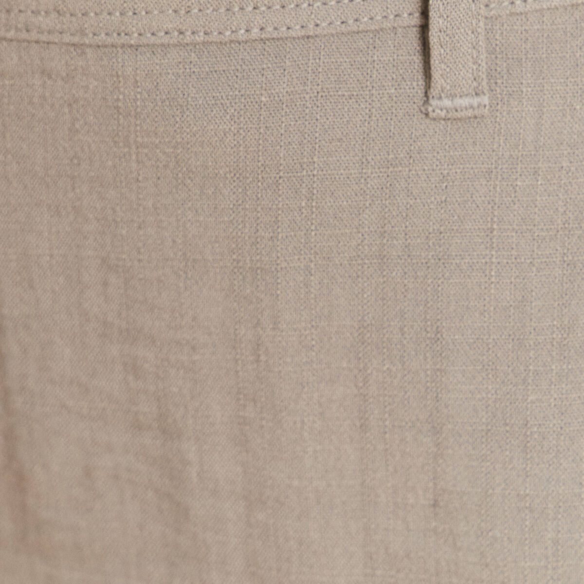 Pantalon large 7/8&egrave;me doubl&eacute; aspect lin vert clair femme