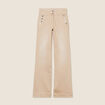 Jean coupe bootcut taille haute sable femme