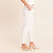 Pantalon jogpant taille haute blanc femme