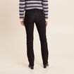Jean droit ceintur&eacute; taille standard noir femme