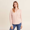 Pull manches longues vieux rose femme