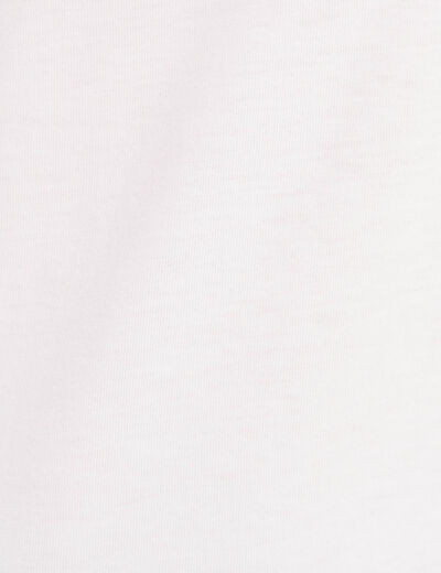 T-shirt col rond blanc femme