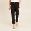 Pantalon droit noir femme