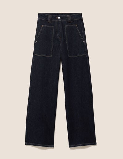Jean taille haute denim brut femme