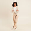 Gilet manches longues couleur or femme