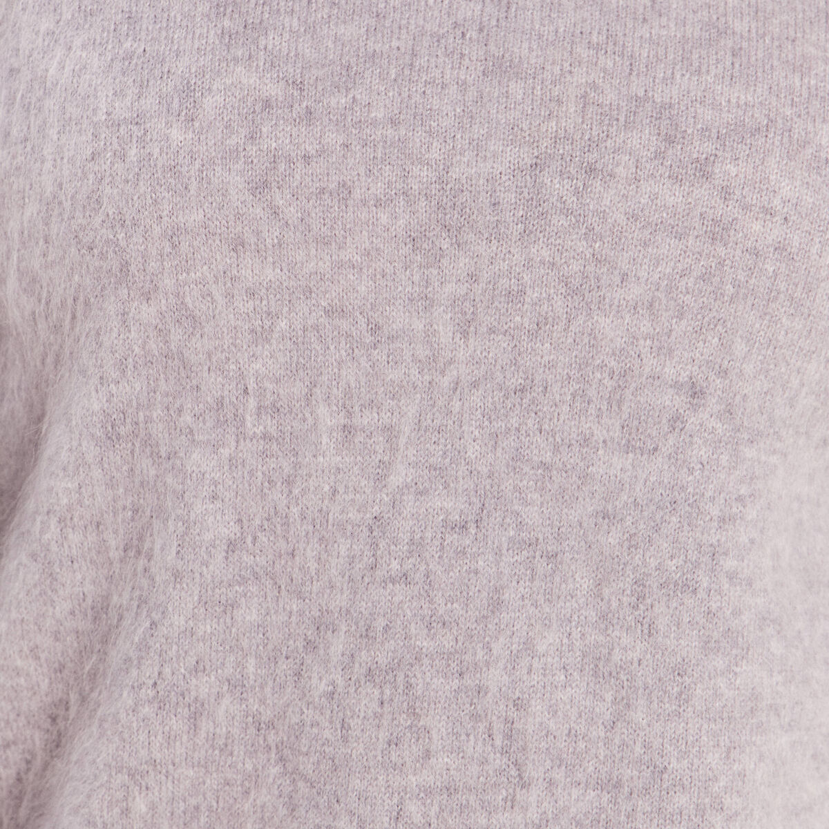 Pull cachemire col montant gris clair femme