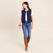 Gilet sans manches bleu marine femme