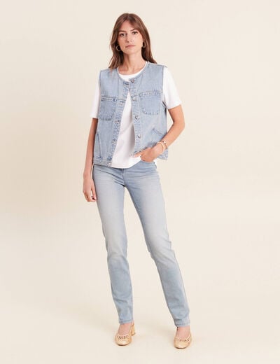 T-shirt manches courtes blanc femme
