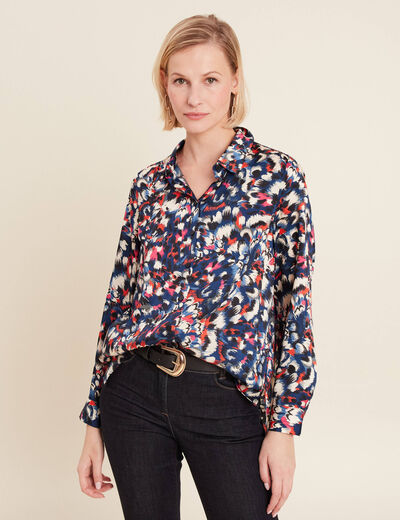 Chemise manches longues noir femme