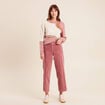 Pull col rond manches longues &agrave; sequins taupe femme
