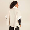 Poncho cape coupe ample ivoire femme