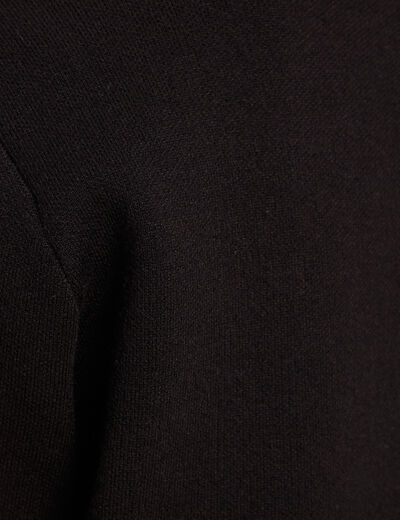 Gilet col ch&acirc;le noir femme