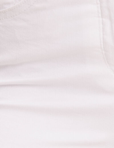 Pantalon léger taille standard long blanc femme