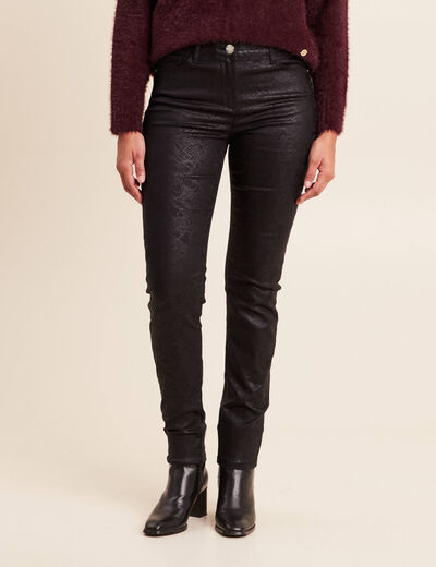 Pantalon magique L'Unique coupe ajust&eacute;e noir femme