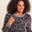 Pull col rond gris femme