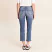 Jean coupe droite 7/8&egrave;me denim stone femme