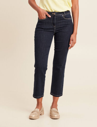 Jean droit 7/8ème denim brut femme