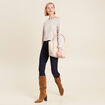 T-shirt manches longues beige femme