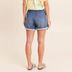 Short relax en jean denim stone femme