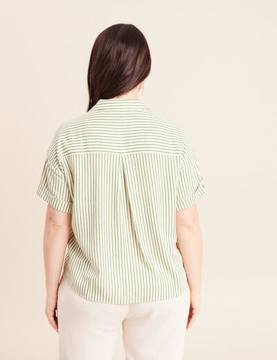 Chemise manches courtes blanc femme
