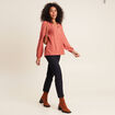 Blouse manches longues vieux rose femme