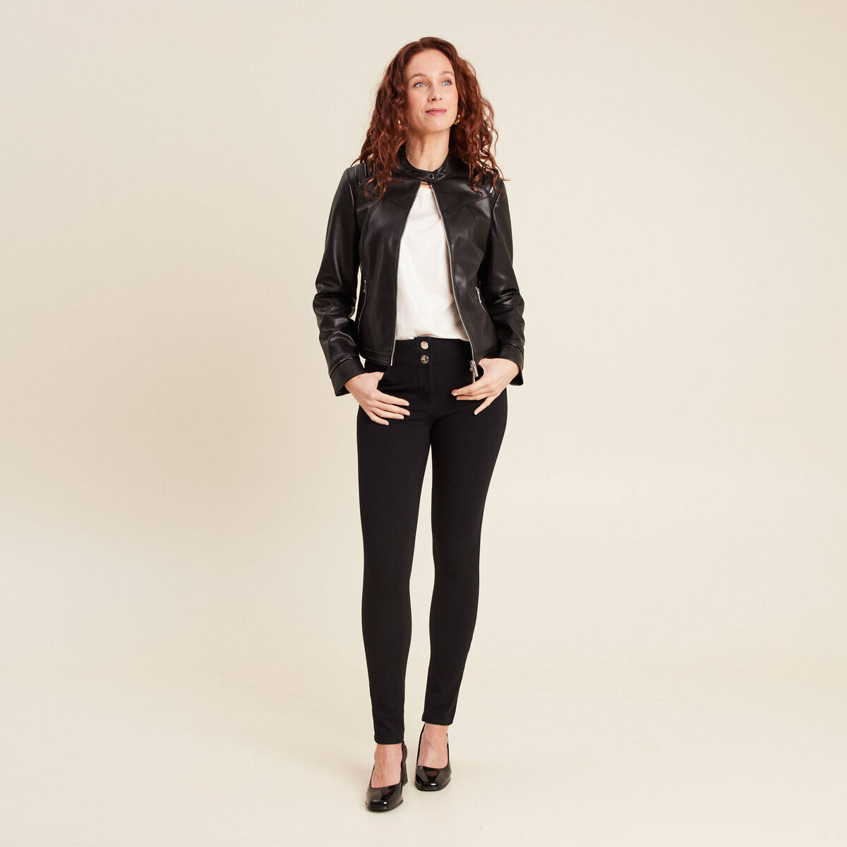 Pantalon magique le Sculptant coupe slim noir femme
