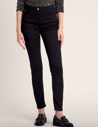 Jean magique ajusté taille standard noir femme