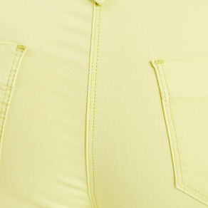 pantalon droit avec ceinture jaune clair femme Pantalon droit avec ceinture jaune clair femme