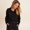 Chemise manches longues noir femme