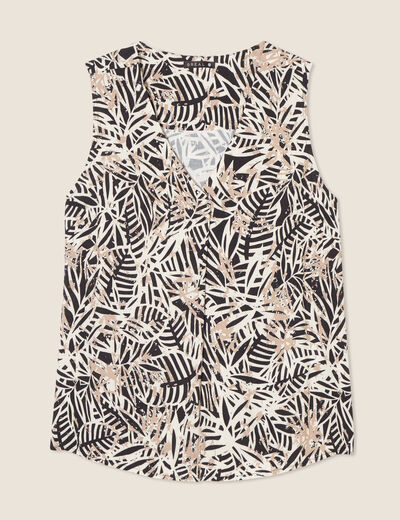 Blouse sans manches noir femme