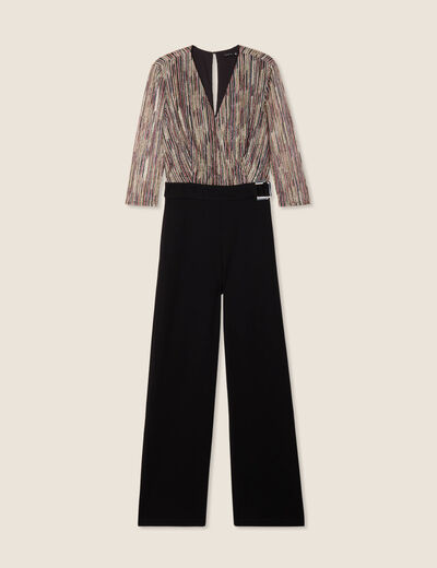 Combinaison pantalon pailletée rose femme
