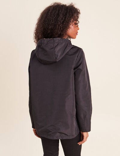 Parka cintr&eacute;e r&eacute;versible &agrave; capuche marron femme