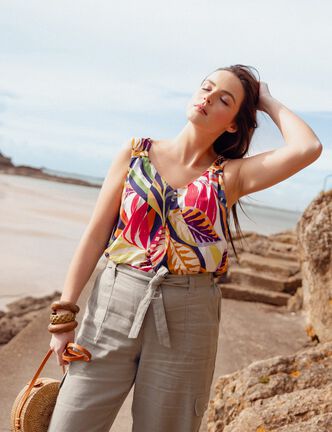 Blouse sans manches multicolore femme multicolore femme