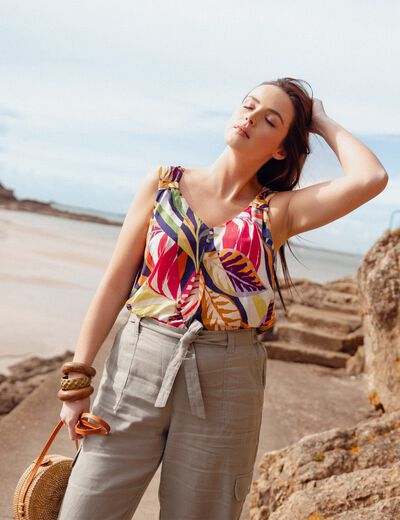 Blouse sans manches multicolore femme multicolore femme
