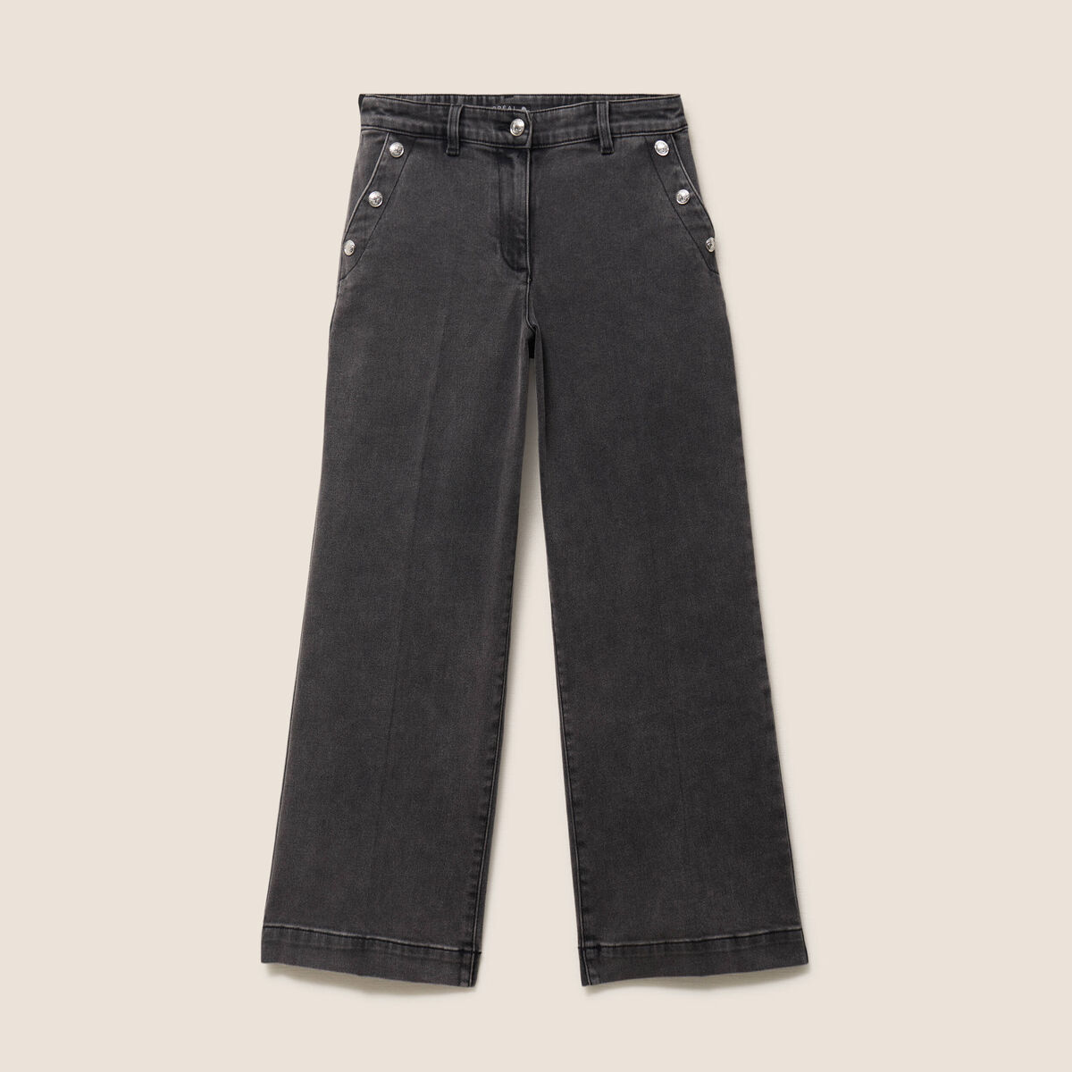 Jean denim gris femme