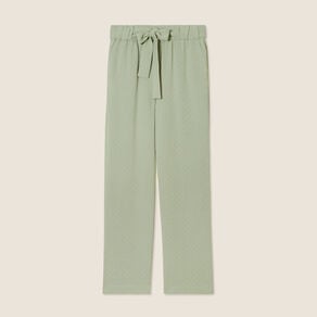 pantalon flou droit 78eme vert clair femme Pantalon flou droit 7/8ème vert clair femme