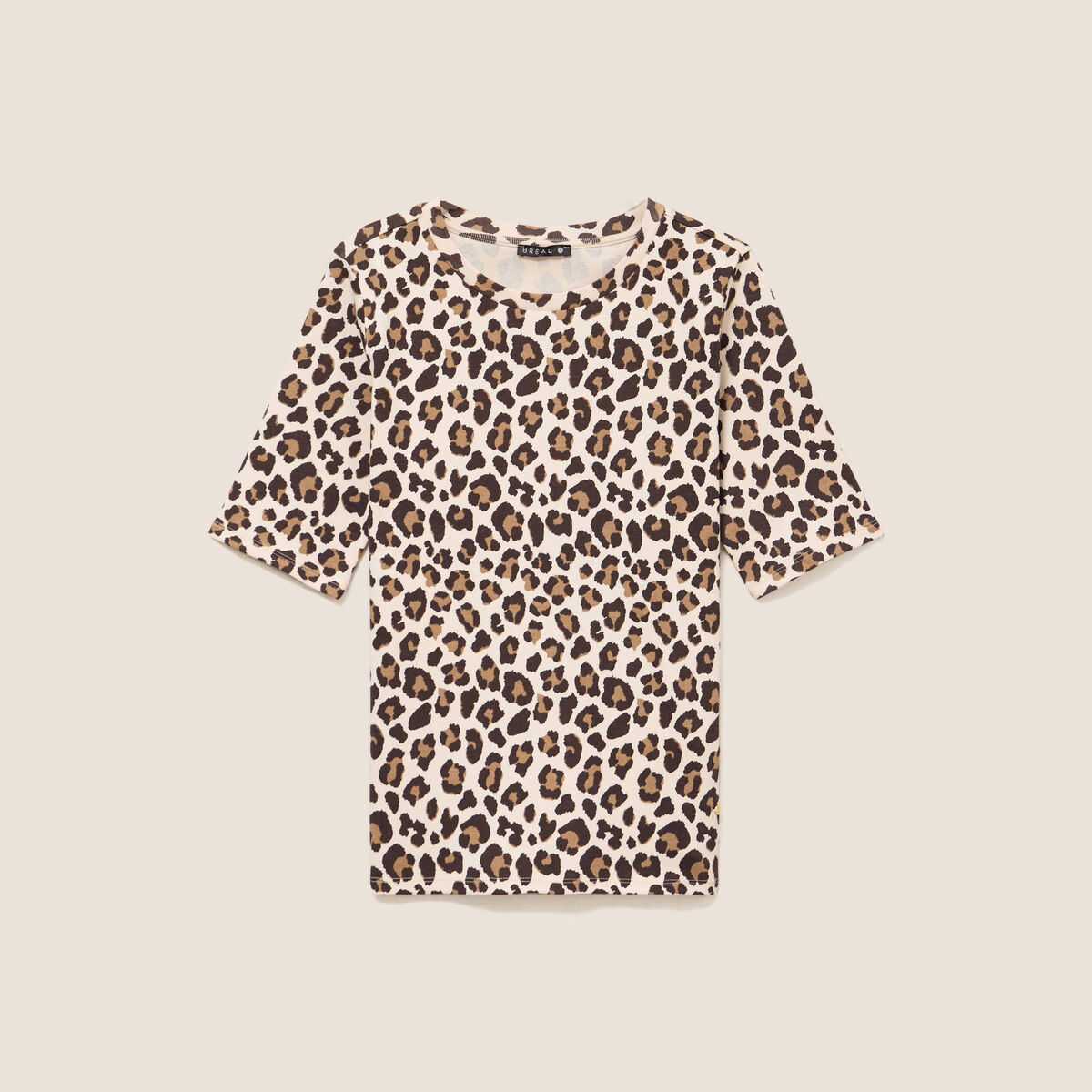 T-shirt en coton biologique marron femme