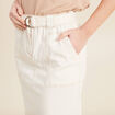 Jupe longue fourreau ecru femme