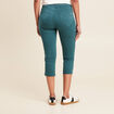Pantacourt droit taille standard vert femme
