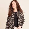 Veste droite doubl&eacute;e noir femme