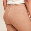 Pantalon léger taille haute long marron femme
