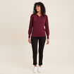 Pull manches longues bordeaux femme