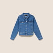Veste cintr&eacute;e denim stone femme