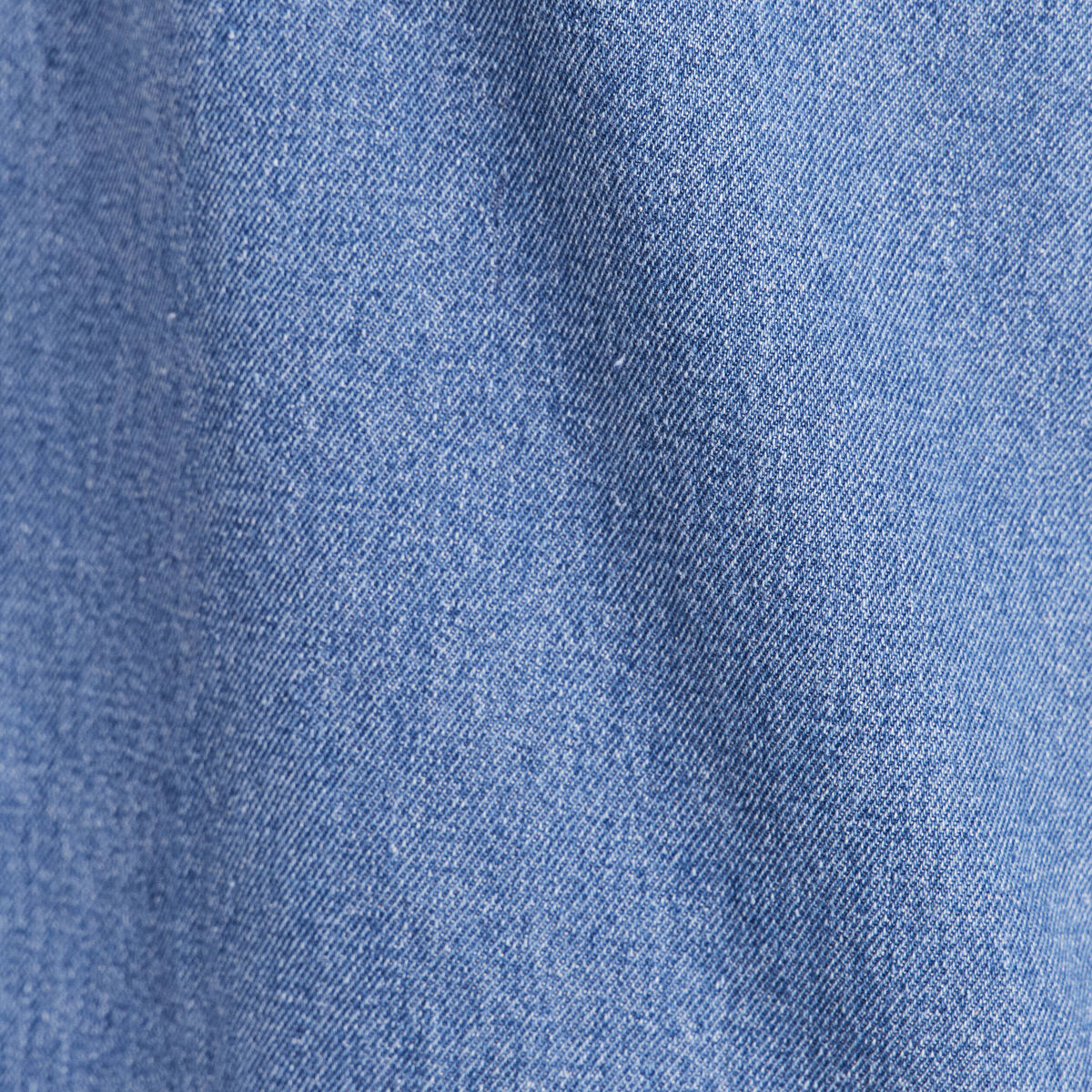 Robe courte &eacute;vas&eacute;e jean col montant denim double stone femme