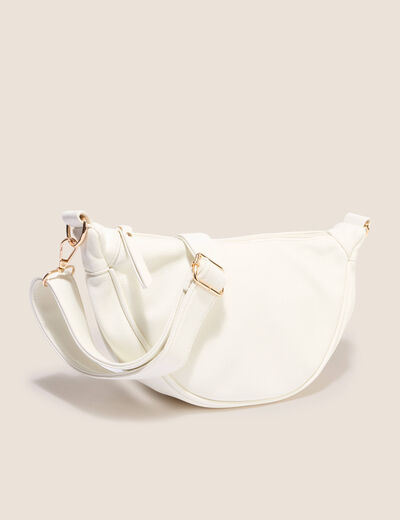 Sac bandouli&egrave;re doubl&eacute; blanc femme