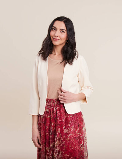 Veste cintrée ecru femme